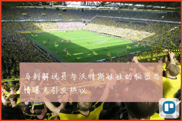 马刺解说员与沃特斯妹妹的秘密恋情曝光引发热议